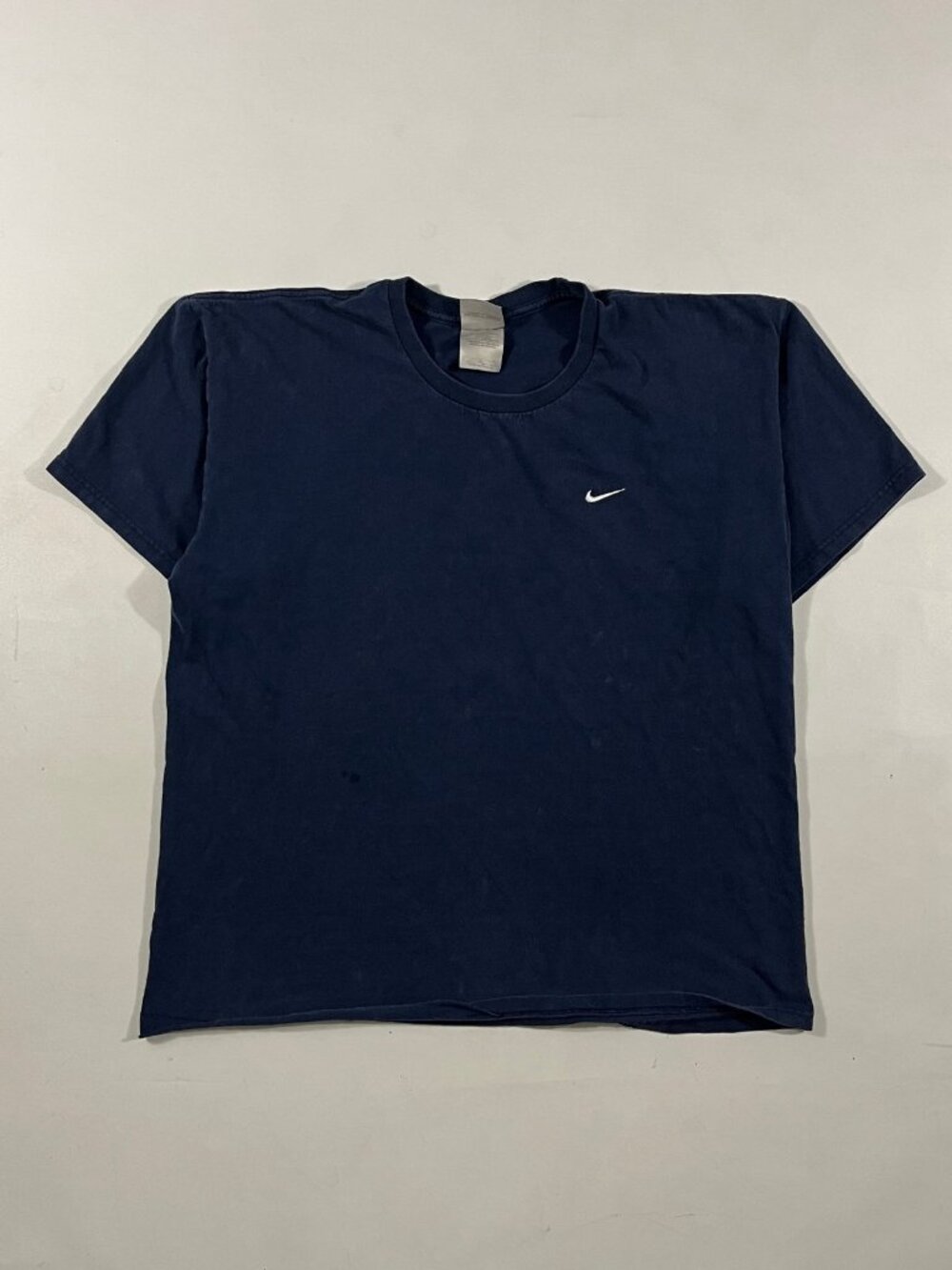 Vintage Y2K Nike Mini Swoosh Navy Blue Essential T-Shirt L